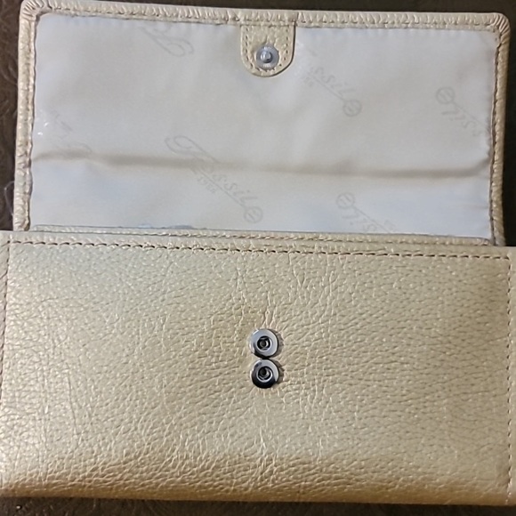 Fossil Vintage Pop Stitch Gold Clutch/Wallet NEW WITH TAGS - Picture 11 of 11